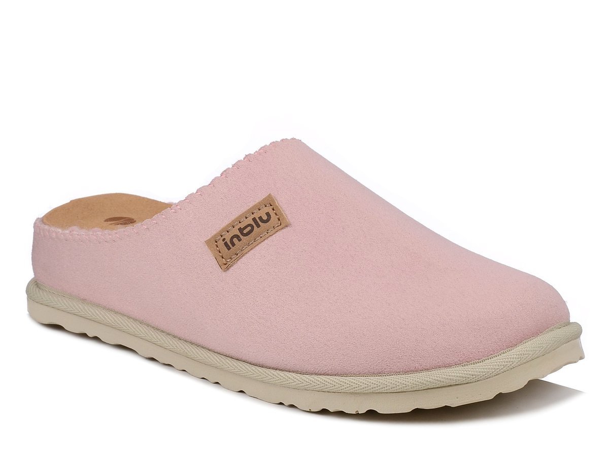Kapcie damskie ciepłe domowe Inblu CS-45 pantofle z kożuszkiem ocieplane-38