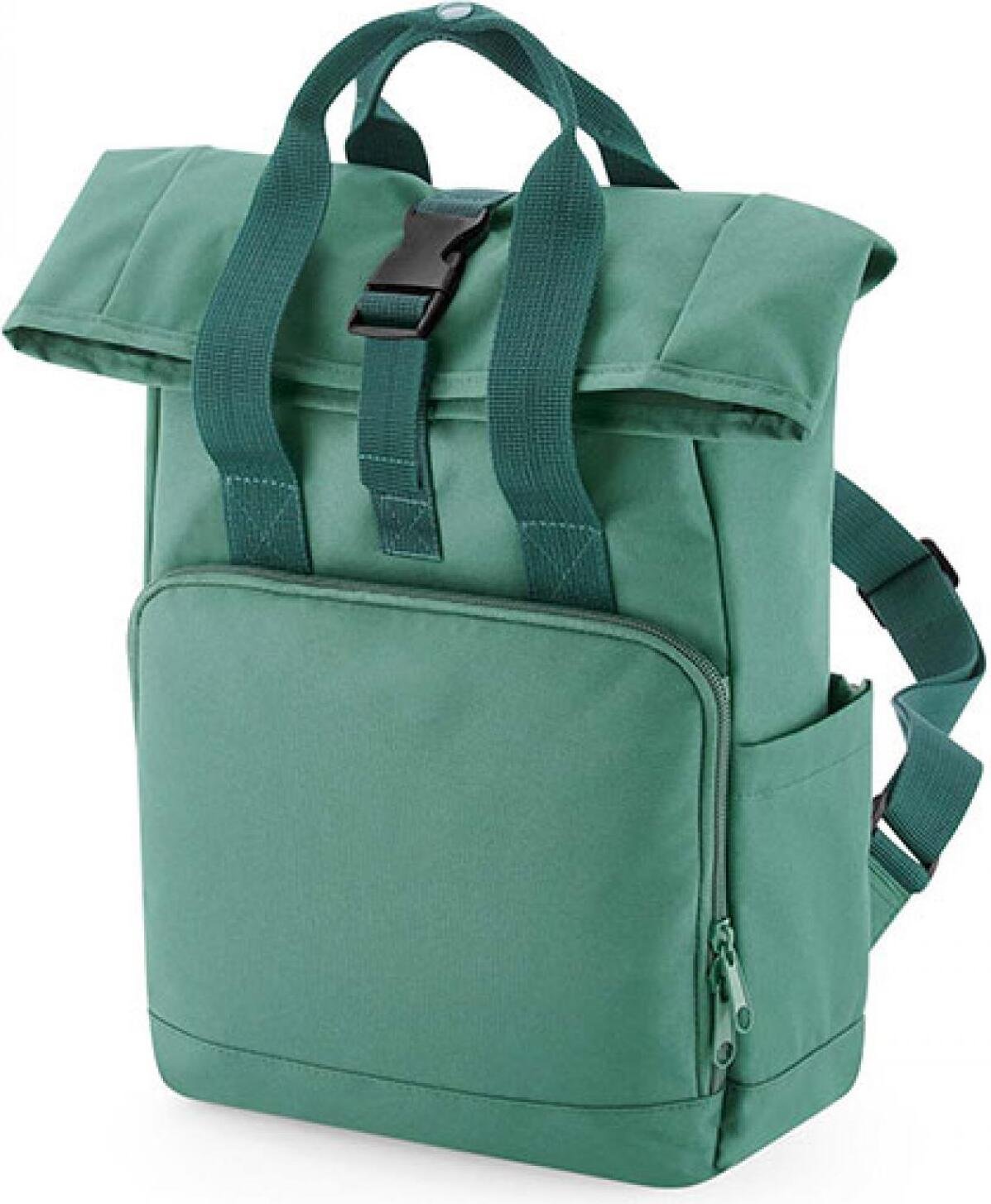 Plecak na kółkach BagBase Recycled Mini z podwójnym uchwytem