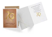 Kartki okolicznościowe i zaproszenia - KUKARTKA KUKARTKA Karnet 70 Urodziny brązowe V-014 PASS3104 - miniaturka - grafika 1