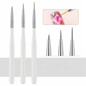 Pędzle do makijażu - Aptel, Pędzelki Kosmetyczne Do Żelu Zdobienie Paznokci, 3 Szt. - miniaturka - grafika 1