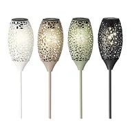 Latarki - Latarka solarna Micro LED w ciepłej bieli, idealna do oświetlania pomieszczeń. Z 5 diodami LED o średnicy 11 x 94 cm i 5 diodami LED w różnych kolorach, wnosi styl i ciepło do Twojego ogrodu. Idealna - miniaturka - grafika 1