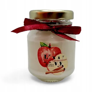 Świeca Sojowa ręcznie wykonana święta prezent zapach Jabłko z cynamonem - Świece - miniaturka - grafika 1