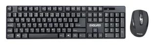 Evolveo WK-142 RF Wireless Czeski Czarny WK-142 - Zestawy myszka + klawiatura - miniaturka - grafika 1