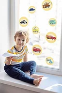 Wyposażenie pokoiku dziecięcego - Obraz na okno Cars Ka-Chow Bubbles – rozmiar 30 x 30 cm, 2 arkusze – naklejka na okno, Disney, pokój dziecięcy, pokój dziecięcy, samochód - miniaturka - grafika 1