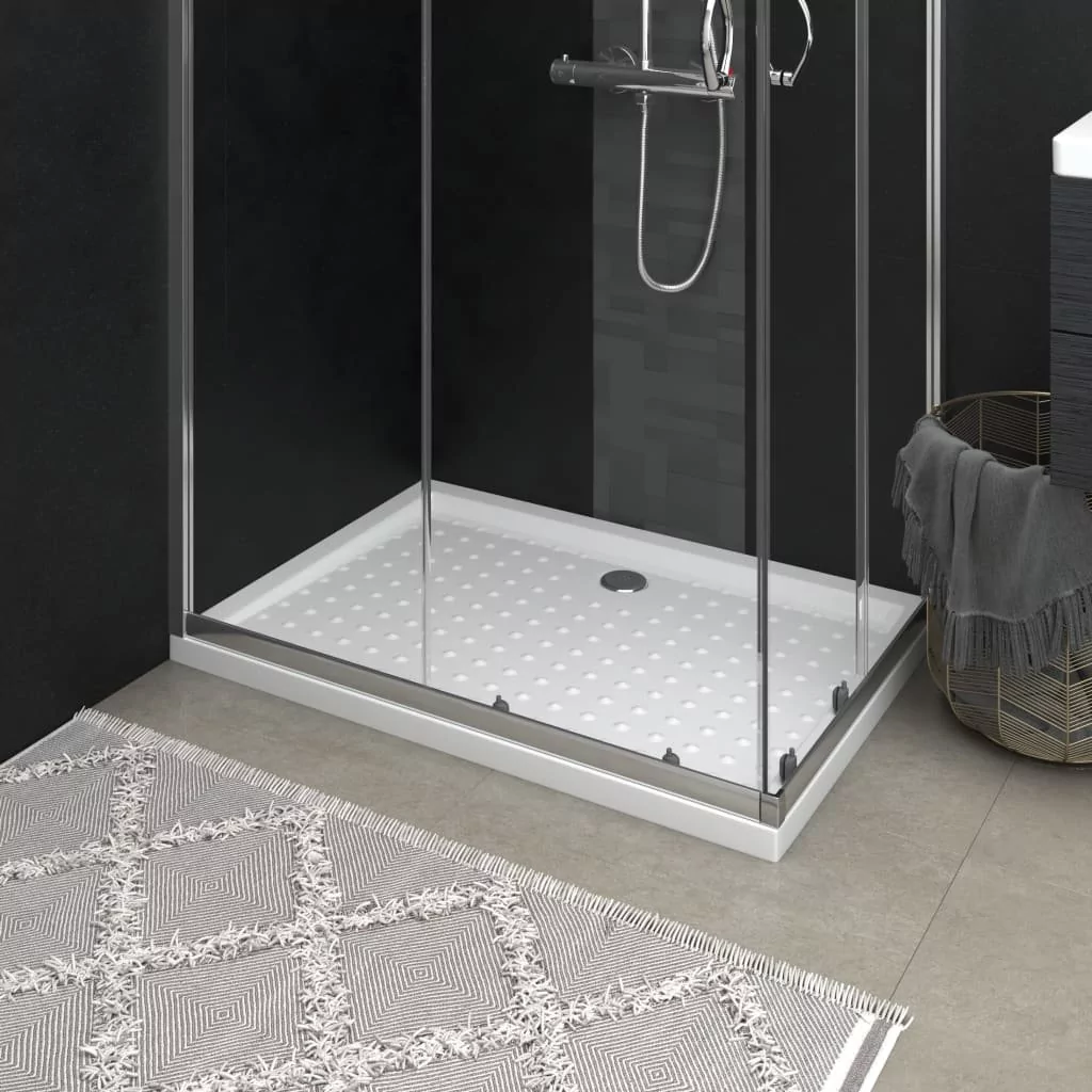 vidaXL Lumarko Brodzik prysznicowy z wypustkami, biały, 70x100x4 cm, ABS 148899