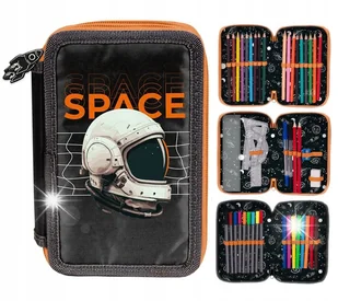 PIÓRNIK TRZYKOMOROWY Z WYPOSAŻENIEM DLA CHŁOPCA SPACE NASA CZARNY - Piórniki PIÓRNIK TRZYKOMOROWY Z WYPOSAŻENIEM DLA CHŁOPCA SPACE NASA CZARNY - Piórniki - miniaturka - grafika 1