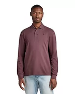 Koszulki męskie - G-STAR RAW Męska koszulka polo Dunda Core, Fioletowy (Vineyard Wine 5864-d303), XS - miniaturka - grafika 1