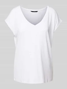 T-shirt z dekoltem w serek model ‘FILLI’ - Koszulki i topy damskie - miniaturka - grafika 1