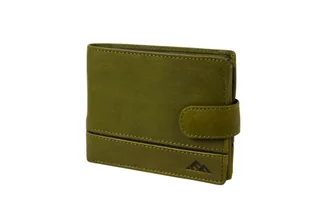 Portfel Męski Skórzany EL FORREST Skóra Licowa Poziomy Z Zapięciem Z Zapinką Wewnątrz OLIWKOWY 892 12 12,5 x 9,5 x 3 [cm] - Portfele - miniaturka - grafika 3