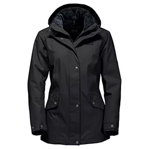 Jack Wolfskin damskie Park Avenue Jacket kurtka zimowa wodoszczelna wiatroodporny oddychająca kurtka chroniąca przed wpływem warunków pogodowych, czarny, m 1107743-6000003 - Kurtki damskie - miniaturka - grafika 1
