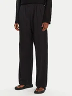 Spodnie damskie - Seafolly Spodnie materiałowe Crinkle 55430-PA Czarny Relaxed Fit - miniaturka - grafika 1