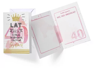 Kukartka Karnet B6 PR-104 Urodziny 40 - Kukartka - Kartki okolicznościowe i zaproszenia - miniaturka - grafika 1