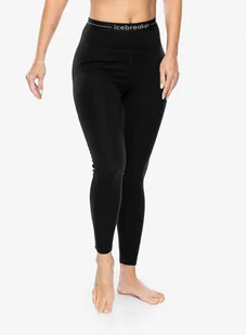 Legginsy termoaktywne damskie Icebreaker 300 Merino Fine Polar Leggings - black - Kalesony - miniaturka - grafika 1