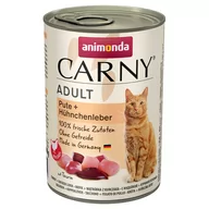 Mokra karma dla kotów - Zestaw Animonda Carny Adult, 12 x 400 g - NOWOŚĆ! Indyk i wątróbki kurze - miniaturka - grafika 1