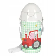 Kubki dla dzieci - bidon kubek ze słomką FARMA TRAKTOR pasek 500ML - miniaturka - grafika 1