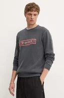 Bluzy męskie - G-Star Raw bluza bawełniana męska kolor szary z nadrukiem D25101-D688 - miniaturka - grafika 1