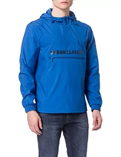 Kurtki męskie - Urban Classics Męska kurtka Commuter Pull Over Jacket, Windbreaker dla mężczyzn z workiem do przechowywania w 3 kolorach, rozmiary S - 5XL, Sporty Blue, XL - grafika 1