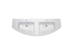 Umywalka wpuszczana w blat, zaokrąglona, biała, 153 x 55,8 cm - Umywalki Umywalka wpuszczana w blat, zaokrąglona, biała, 153 x 55,8 cm - Umywalki - miniaturka - grafika 1