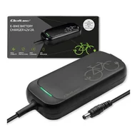 Akcesoria motoryzacyjne - Ładowarka qoltec do roweru skutera elektrycznego 36v 42v 2a 5.5*2.1 wodoodporna + kabel zasilający 50332 - miniaturka - grafika 1