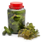 Pojemniki kuchenne - Tadar Duży Słoik Szklany Basic Czerwony 5 L Wh - miniaturka - grafika 1