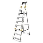 Drabiny - DRABEST Drabina aluminiowa domowa z poręczami 7 stopniowa 150 kg - miniaturka - grafika 1