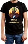 Koszulki męskie - T-SHIRT MĘSKI PREZENT DZIAŁKOWIEC DZIAŁKA OGRÓD KOSZULKA CZARNA R-3XL A395 - miniaturka - grafika 1