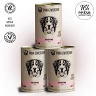 Mokra karma dla psów - Paka Zwierzaka Paka Zwierzaka Wołowina i śledź 3x400g 53412-uniw - miniaturka - grafika 1