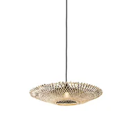 Lampy sufitowe - QAZQA Orientalna lampa wisząca rattan 50 cm - Rina - miniaturka - grafika 1