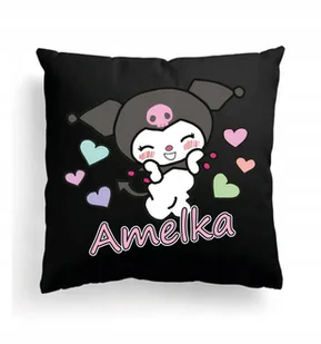 CZARNA Poduszka Z IMIENIEM Na Wielkanoc KUROMI HELLO KITTY BAJKA #2 - Poduszki dekoracyjne - miniaturka - grafika 1