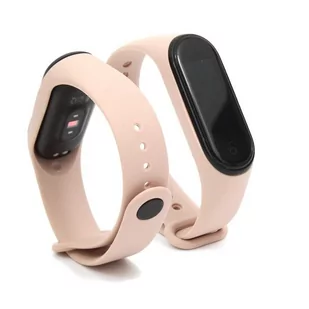 Opaska / Pasek Do Smartbanda Xiaomi Mi Band 5 / 6 / 7 Silikonowa Jasno Różowa - Akcesoria do smartwatchy - miniaturka - grafika 1