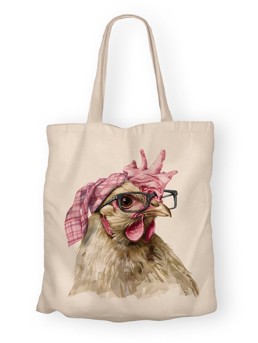Torba bawełniana z nadrukiem stylowa kura
