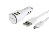 Ładowarki samochodowe - Ładowarka MYWAY 12/24V 2x USB 3.4A + kabel z wtyczką micro USB - miniaturka - grafika 1