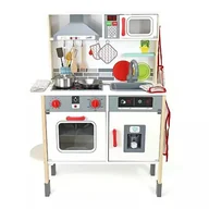 Zabawki AGD - Drewniana kuchnia zabawkowa premium z efektami świetlnymi i dźwiękowymi - miniaturka - grafika 1