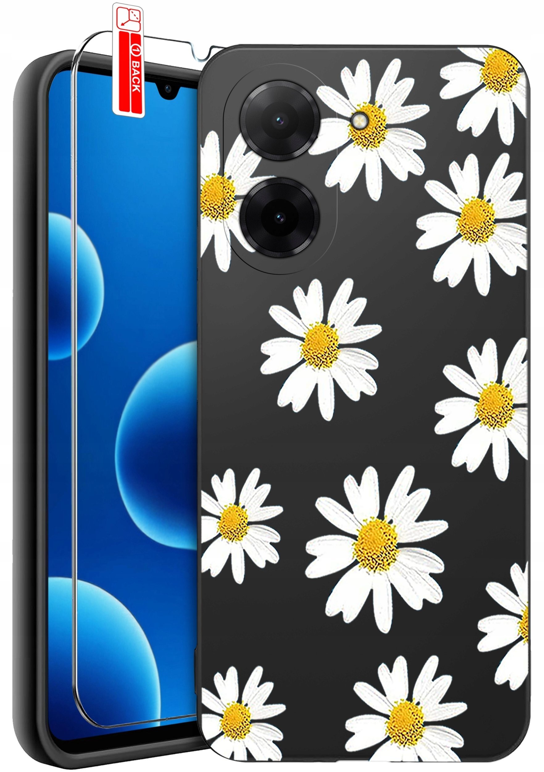 ETUI do Xiaomi Redmi A5 WZORY SILIKONOWE MATT CASE + SZKŁO 9H