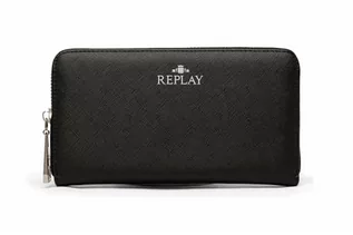 Portfele - Replay Damski portfel na akcesoria podróżne FW5336, 098 Black, 098 BLACK, L 19 X H 10 X D 2 CM - grafika 1