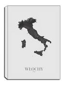 Obrazy i zdjęcia na płótnie - Włochy, mapa grafitowa - obraz na płótnie Wymiar do wyboru: 60x80 cm - miniaturka - grafika 1