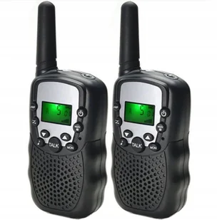 BABLO WALKIE TALKIE 2 SZT KRÓTKOFALÓWKI DUŻY ZASIĘG DO 3 KM ŁOKI TOKI CZARNE - Krótkofalówki - miniaturka - grafika 1