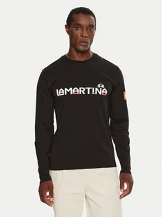 La Martina Longsleeve ZMR008 JS206 Czarny Regular Fit - Koszulki męskie - miniaturka - grafika 1