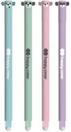Długopisy - Długopis usuwalny "Uszaki Pastel", niebieski, kolorowa obudowa, Happy Color, mix kolorów - miniaturka - grafika 1