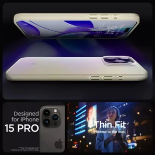 Etui Spigen Thin Fit do Apple iPhone 15 Pro Mute Beige - Pozostałe akcesoria do telefonów - miniaturka - grafika 11