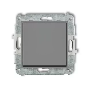 Karlik Mechanizm łącznika schodowego Mini 27MWP-3.1 podtynkowy pojedynczy bez piktogramu szary - Kostki, złączki, wtyczki - miniaturka - grafika 1