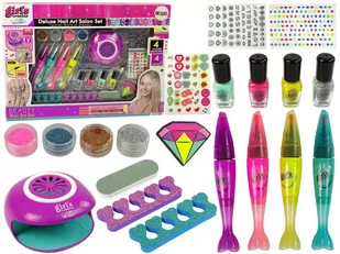 Import LEANToys Duży Zestaw do Malowania Paznokci Pisaki Brokat Naklejki Suszarka LT-10500-0 - Zabawki kreatywne - miniaturka - grafika 1