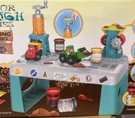 Masy plastyczne - Ciastolina stół z autkami zestaw budowlany 42 szt - miniaturka - grafika 1