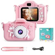 Aparaty Cyfrowe - Aparat Cyfrowy Dla Dzieci 40 Mpx Zabawka Jednorożec - Różowy - miniaturka - grafika 1