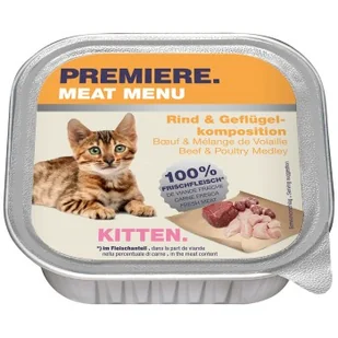 PREMIERE PREMIERg Meat Menu Kitten Wołowina i kompozycja drobiowa 64x100 g - Mokra karma dla kotów - miniaturka - grafika 1