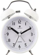 Zegary - Budzik Perfect PT525-1320-2 biały 8 cm podświetlenie cichy chód . - miniaturka - grafika 1