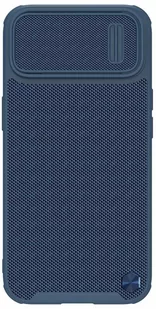 Nillkin Textured S Magnetic Case etui iPhone 14 pokrowiec MagSafe z osłoną na aparat niebieski - Etui i futerały do telefonów - miniaturka - grafika 1