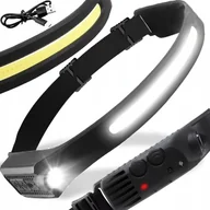 Latarki - Mocna Latarka Czołowa Led Reflektor Na Głowę Cob Xpe Czołówka Czujnik Ruchu - miniaturka - grafika 1