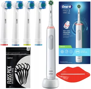 Szczoteczka Oral-B Pro 3 3000 Cross Action Biała + 4 zamienne końcówki - Końcówki do szczoteczek elektrycznych - miniaturka - grafika 1