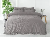 Pościel - Pościel bawełniana 160x200 z falbanami Opal Grey Darymex - miniaturka - grafika 1